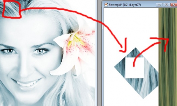 Creation of flowergirl: Step 3